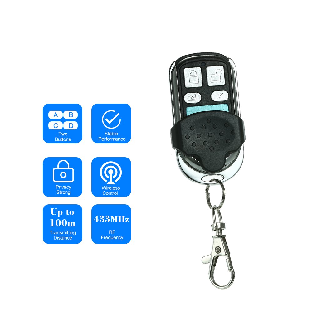 433MHz Universal Automatic Cloning Remote Control Copy Duplicator Copying Transmitter 4 Buttons