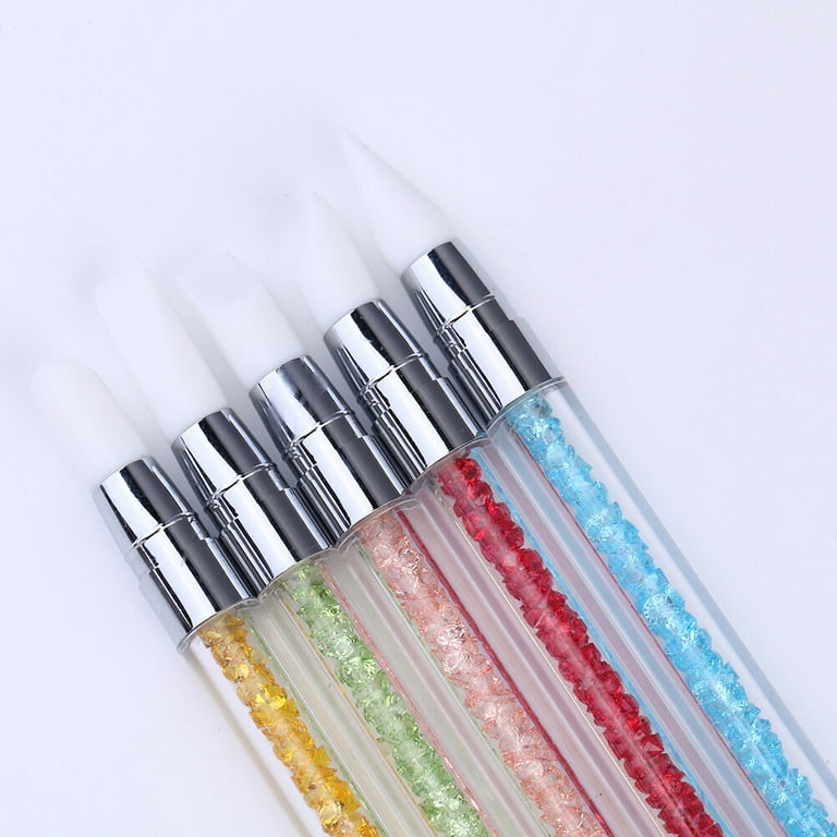 5PCS Nail Art Sculpture Pen Silicone Nail Tool Nail Polish Carving