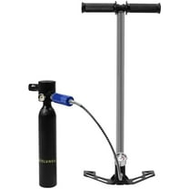 Mini Scuba Oxygen Tank Pump Diving Equipment, Manual Underwater Breathing Portable Scuba Diving Tank Kit with Pressure Gauge Regulator, 0.5L/0.53Qt Air Scuba Tank High-Pressure Pump Diving Set