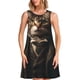 thumbnail image 1 of Easygdp Victorian Gentle Cat para Vestido Transpirable de Mujer, Vestido Suelto de Manga Corta con Pliegues y Bolsillos para el Verano, 1 of 7