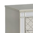 thumbnail image 2 of Benjara Cristo Nightstand- 2 Dovetail Drawers- Crystal Knobs- Champagne Silver, 2 of 6
