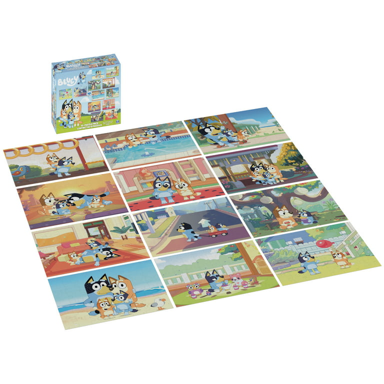 Bluey 5-Pack of Wood Jigsaw Puzzles for Kids 3 and up