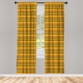 thumbnail image 3 of Ambesonne Kente Pattern Curtains, Folk Zigzag Tile, Pair of 28"x84", Multicolor, 3 of 5