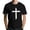Black, variant on Men's Crew Neck Short-Sleeve T-Shirt With Distressed Cross Pattern Casual Daily Wear Soft Lightweight Fabric Spring & Summer Trendy Tees,Red,L