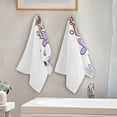 thumbnail image 3 of Dog Mermaid Hand Towels 2 PCS, Colorful Tail Shell Kitchen Towel Ultra Soft and Highly Absorbent,Decorative Fingertip Face Towel for Bathroom Hotel, 28.3"x14.4", 3 of 4