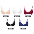 thumbnail image 5 of Bralette con relleno acolchado de encaje floral Sujetador sin cables correas ajustables Bralette cóm Abanopi Negro, 5 of 5
