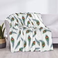 thumbnail image 3 of Honeii Colorful Grass print throw blanket, crafted from cozy cotton flannel, offers versatile home decor as a bedding suitable for all seasons.-80"x60", 3 of 6