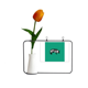 thumbnail image 1 of Lenguaje de mutación Tarjeta de jarrón artificial de tulipanes, 1 of 3