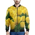 thumbnail image 4 of Chaqueta con cremallera con estampado 3D de flores de tulipán de los Países Bajos para hombre y mujer, sudadera con estampado floral, camisetas de manga larga geniales, chaquetas bomber de calle, 4 of 4