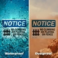 thumbnail image 6 of (2 Pack) No Climbing Or Playing On Fence OSHA Notice Sign 10 Inch X 7 Inch Indoor / Outdoor Rust-Free Aluminum Metal Signs for Workplace, Workshop, and Construction Site, Made in the, 6 of 8