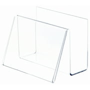 Plymor Clear Acrylic Deluxe Postcard Holder & Display (Horizontal), 6" W x 4.25" D x 4.5" H