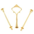 thumbnail image 4 of OUTAD Dégagement 3 Niveau Cupcake Stand avec Couronne de Quincaillerie, Cupcake Stand Or Poignée Raccord pour Fête de Mariage, Plaqué Or Décoration Stand Plate-Forme Cupcake Stand, 4 of 5
