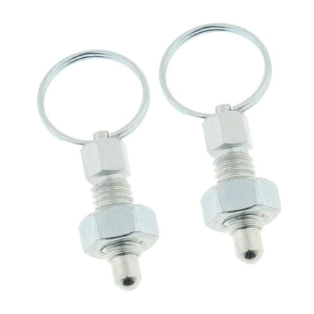 

2x Stainless Steel M6 Non-Locking Retractable Sp Plunger with Piston Indexing Lifting Pins