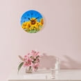 thumbnail image 3 of 12 Inch Wall Clock Battery Operated Silent Clock Decorative for Office, Kitchen, Outdoor, Living Room，Beautiful Sunflower Field Design, 3 of 5