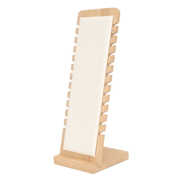Bamboo Necklace Display Stand Professional White Necklace Bracelet Holder Organizer for Jewelry Store