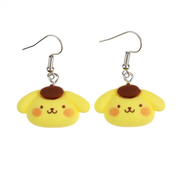 Pendientes de tuerca de Hello Kitty Anime Kawaii Sanrio Cinnamoroll Kuromi pendientes colgantes de aleación pendientes colgantes de moda accesorios de joyería