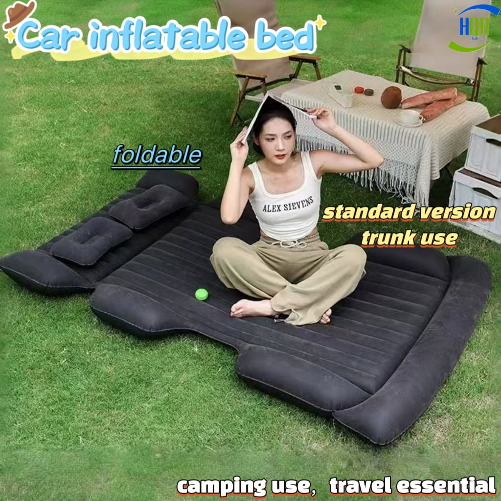 Car inflatable bed, foldable, camping use, travel essential, standard version, trunk use