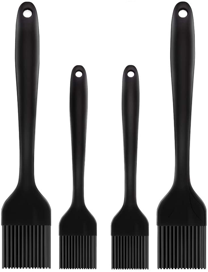 FOCUS FLAME Basting BBQ Baster Brush Grilling 2 pcs 8 IN Silicone Pastry Brush Oil Cooking Brush for cast iron Perfect Barbecue Baking Sauce Butter Dessert Marinade Meat Dishwasher Safe BBQ Brush 