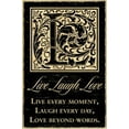 thumbnail image 2 of Havoc Gifts 17x24 Black Ornate Wood Framed with Double Matting Museum Art Print Titled - Live Laugh Love, 2 of 4