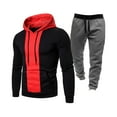 thumbnail image 2 of QATAINLAV Mens 2 Piece Hoodie and Sweatpants Sets Fall Long Sleeve Workout Athletic Sweatsuit Casual Drawstring Joggers Outfits Red M Prime Sales Today, 2 of 3