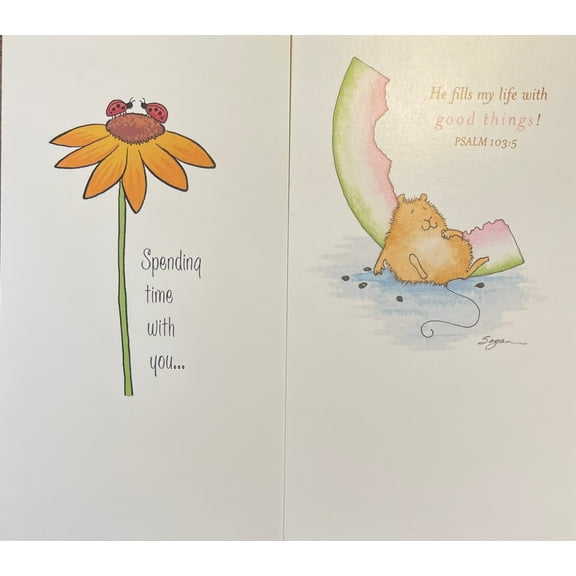 Card Friendship : Flower & Good Things (2 ea. pack of 4)