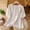Beige, variant on Women's Crew Neck Gathered Bubble Short Sleeve Textured Linen Blend Babydoll Blouse Soft Loose Fit Casual Summer Top for Daily Vacation Beach Outfits Pink M