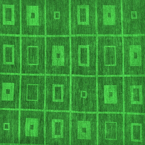Ahgly Company Indoor Square Abstract Green Modern Area Rugs, 8' Square