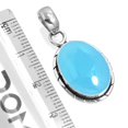 thumbnail image 2 of 925 Sterling Silver Pendant Natural Blue Chalcedony Handmade Jewelry, 2 of 3