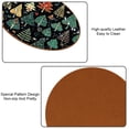 thumbnail image 5 of Christmas Tree Luxury Microfiber Leather Round Coasters Set of 6 - 11x11 cm Drink Coasters for Home and Office Use, 5 of 6