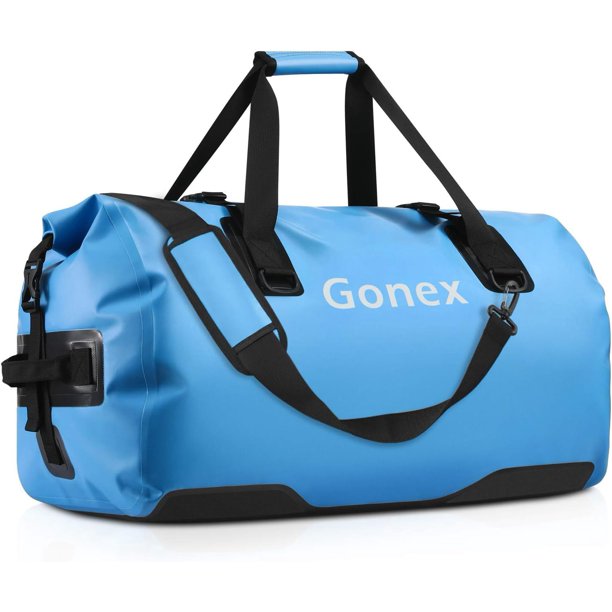 Bolsa de viaje Gonex impermeable de 80 litros, color azul claro