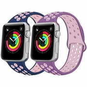 iGK Compatible Apple Watch Band 38mm 40mm 42mm 44mm Wristbands Women Men, Soft Silicone Sport Replacement Bands Strap Compatible for iWatch Apple Watch Series 4, Series 3, Series 2, Series 1