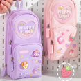 thumbnail image 5 of School Bag Shape Pencil Box Category Placement Drop-proof Pen Box for Children Kids Boys Girls, 5 of 5