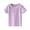 Purple, variant on EnJoCho Little Children Summer Blouse Toddler Girls Solid Color T Shirt Knitted Striped Round Neck Short Sleeve Tees For 1 To 7 Years