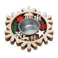 thumbnail image 1 of Christmas Tree Decorations Wooden Tree Snowflake Elk Taper Candle Holder Holiday Set Small Christmas Tree, 1 of 6
