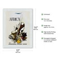 thumbnail image 2 of Africa - SAS Scandinavian Airlines System - Vintage Airline Travel Poster by Otto Nielsen c.1960 - Japanese Unryu Rice Paper Art Print (Unframed) 12 x 16 in, 2 of 4