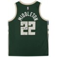 thumbnail image 3 of Framed Khris Middleton Milwaukee Bucks Autographed Green 2020/21 Swingman Jersey with "21 NBA Champ" Inscription - Fanatics Authentic Certified, 3 of 4