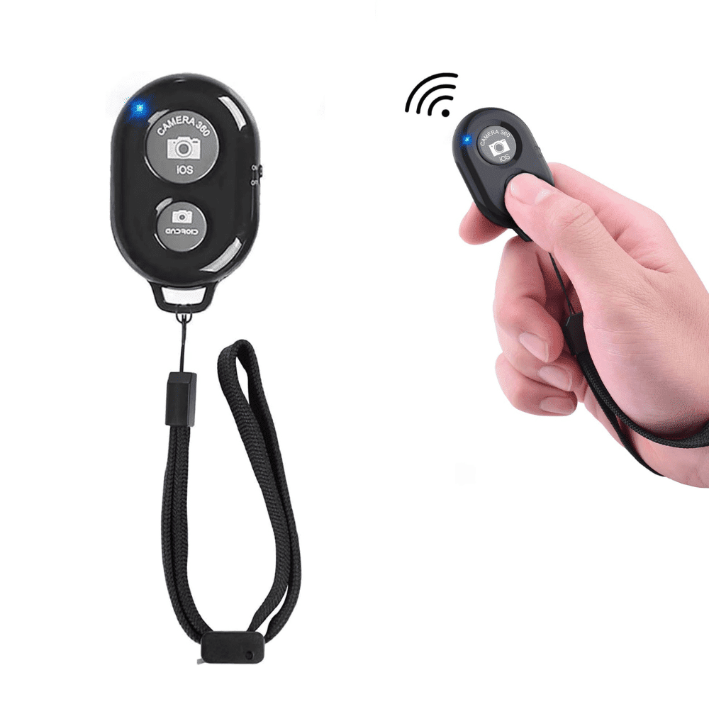 Acuvar Bluetooth Wireless Remote Control Camera Shutter Button for Smartphones:iPhone and Android Cellphones + eCostConnection Microfiber Cloth