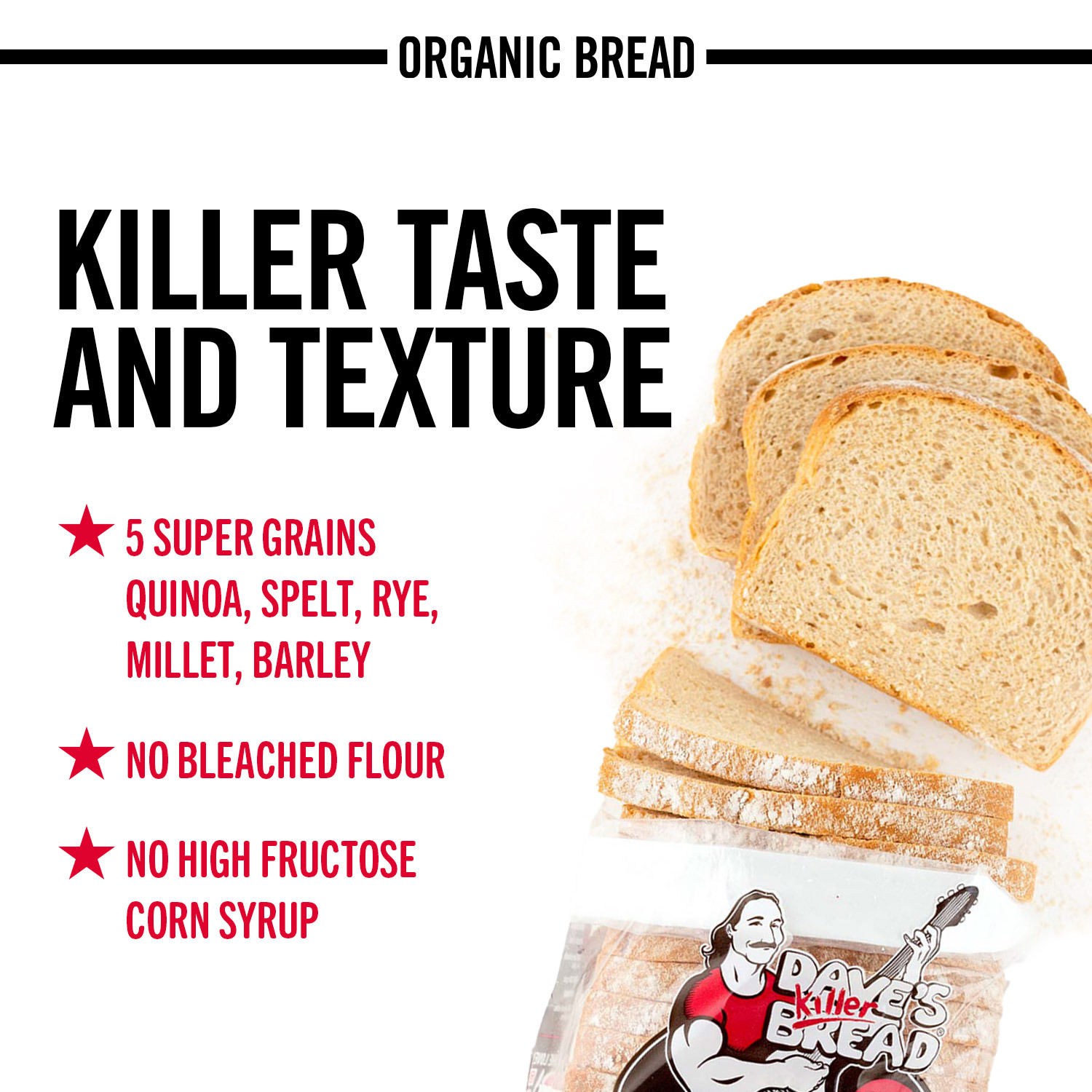 Dave's Killer Bread White Bread Done Right Organic Bread Loaf, 24 oz - image 2 of 15