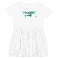 thumbnail image 3 of Inktastic Adventure Awaits Teal World Map Girls Toddler Dress, 3 of 5