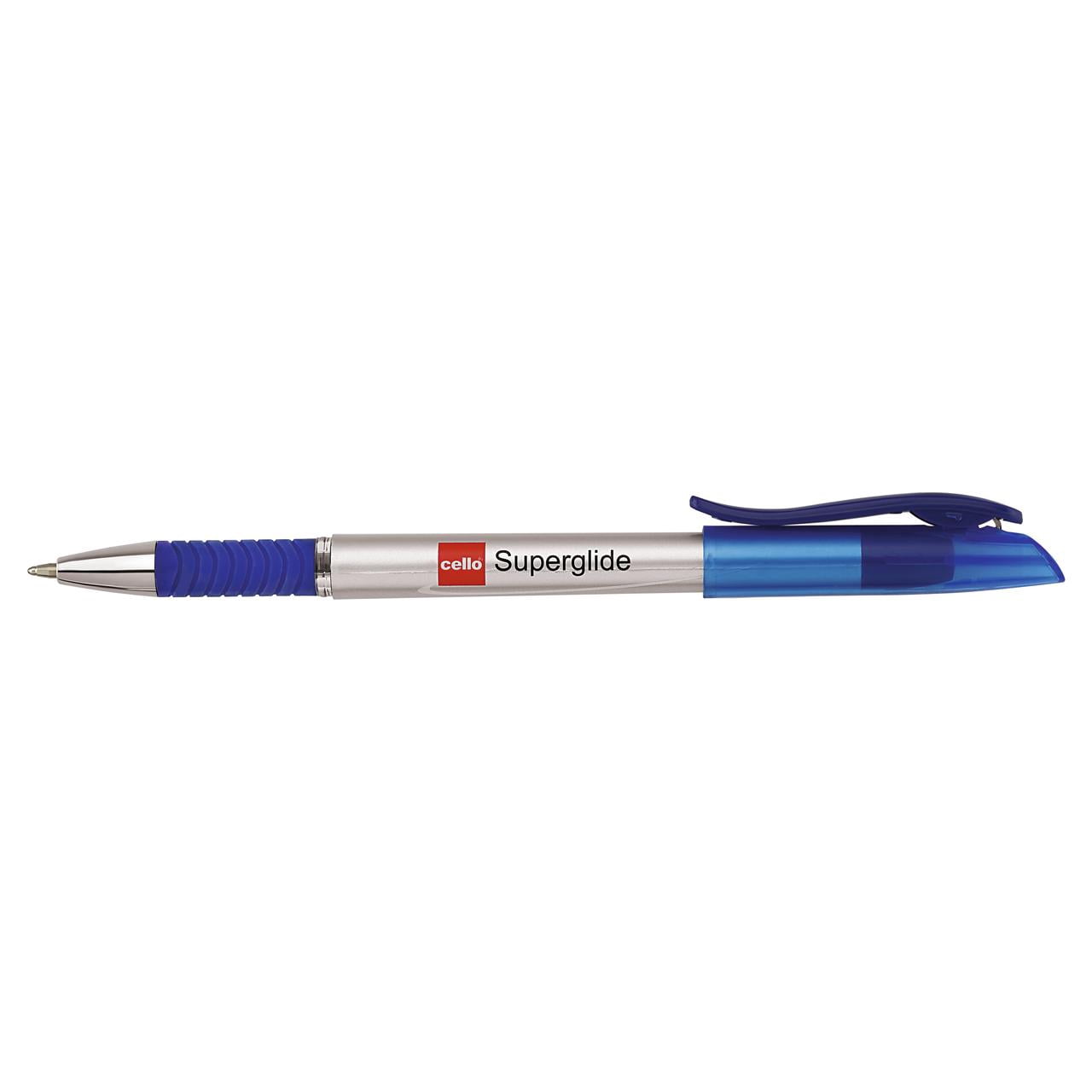 Cello Superglide Ballpoint Pen Blue Ink (6 Packs)