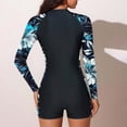thumbnail image 7 of pstuiky Womens Swimsuit Print Crew Neck Plus Size Adaptable One Piece Bathing Suits Womens Swim Suits Wetsuit with Board Shorts Womens Swim Suits, 7 of 7