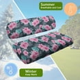 thumbnail image 6 of Psesaysky Pink Tropical Hibiscus FlowerGolf Cart Seat Covers for Club Car Front and Rear Seat Cushion, Palm Leaves Universal Fit for Women Men Ezgo Golf Cart Accessories, Breathable & Easy to Clean, 6 of 8