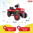 thumbnail image 4 of DOLU Pedal Tractor Ride On Toy, Durable Outdoor Car for Kids Ages 3 and Up, Red, 4 of 8