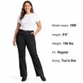 thumbnail image 7 of Dickies Womens Plus Size Work Pants - Mid Rise Slim Fit Bootcut Leg Casual Trousers - Size Up for Ideal Fit, 7 of 7