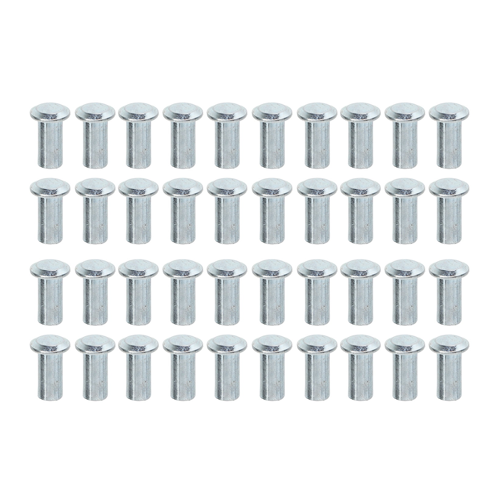 100-Piece Vehicle Tire Studs - 14mm Silver Studs For ATV, UTV, Forklift, Off-Road Tires, Anti-Skid Spike Kit