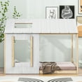thumbnail image 5 of Modern Twin Size Wood House Shape Platform Bed Frame with Roof and Window, 5 of 8