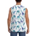 thumbnail image 4 of Fotbe Men's Cool Giraffe Print Men's Sleeveless Muscle Tank Tops Casual T-Shirts for Gym Workout Beach-Large, 4 of 8