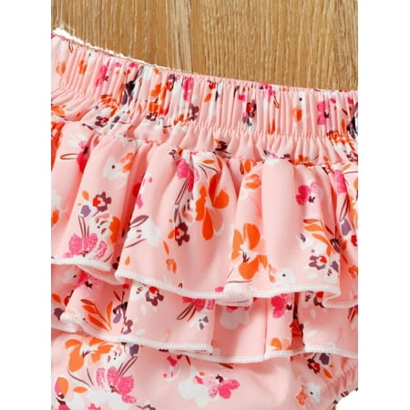 

Boho Floral Print Spaghetti Strap Sleeveless Pink Baby Sets (Baby s)