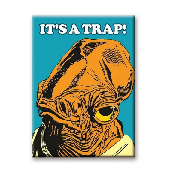 Star Wars 810544 Admiral Ackbar Its A Trap Magnet, Multi Color