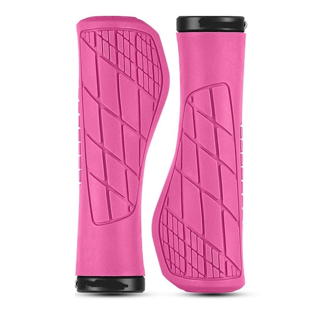 Empuñaduras de manillar Sonducket 1 par antideslizante colorido para bicicleta Rosa roja